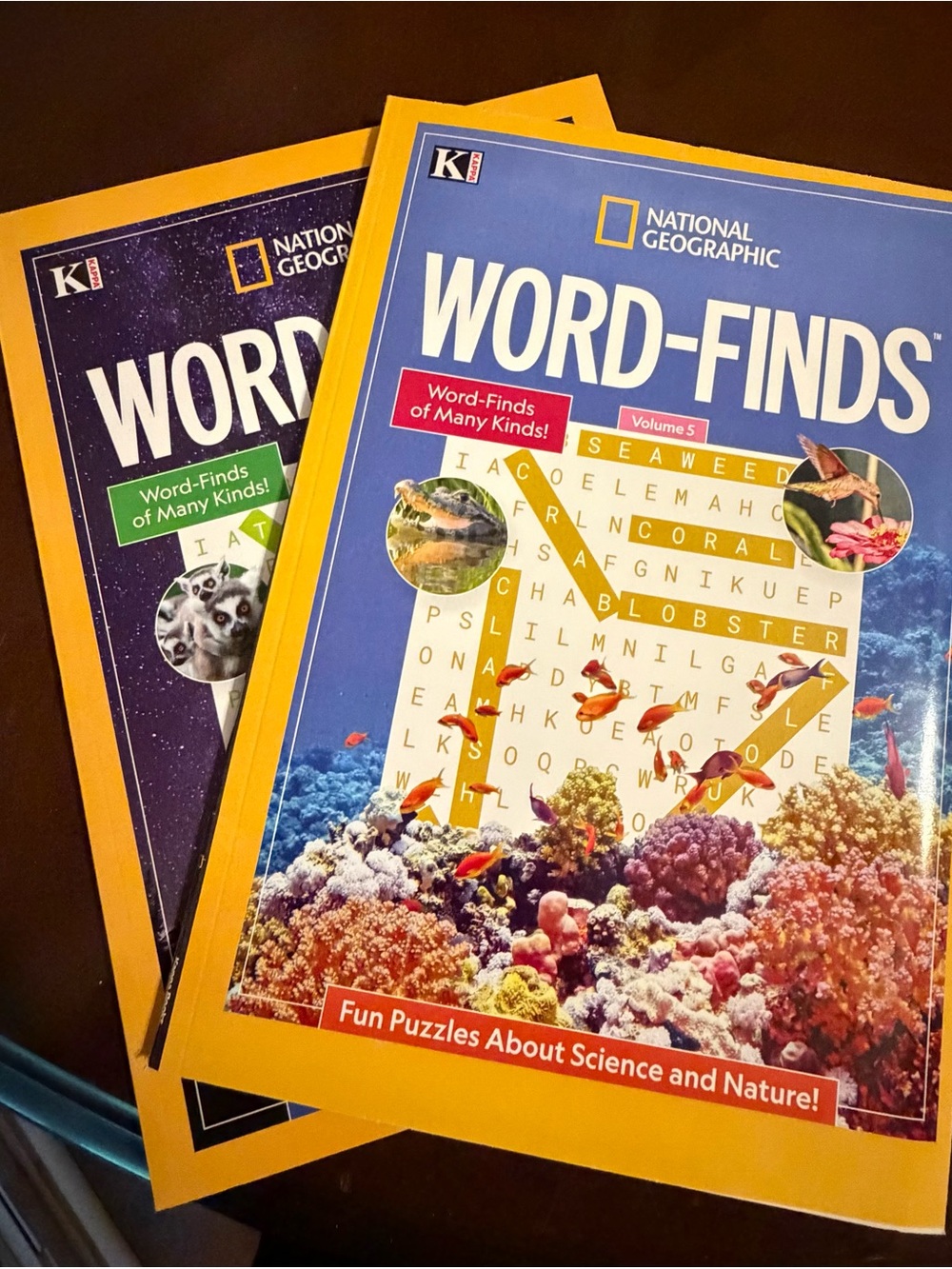 National Geographic Word-Finds Puzzle Books Vol 5-6
